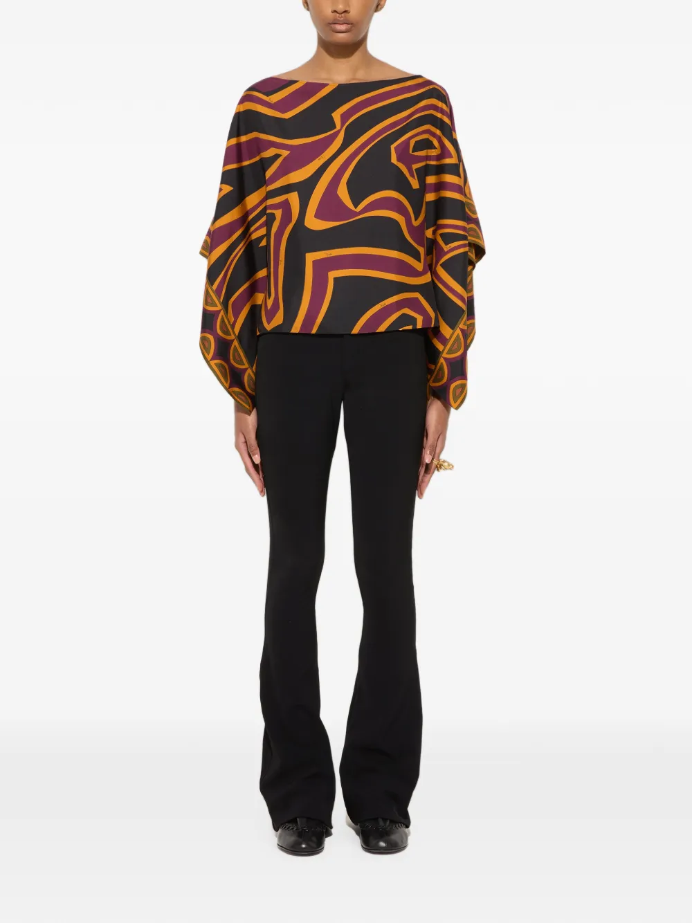 PUCCI Zijden blouse met Labirinto-print Paars