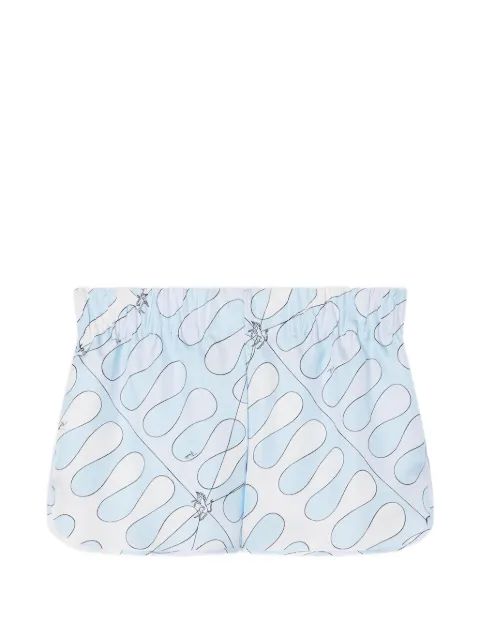 PUCCI Leocorno print silk shorts