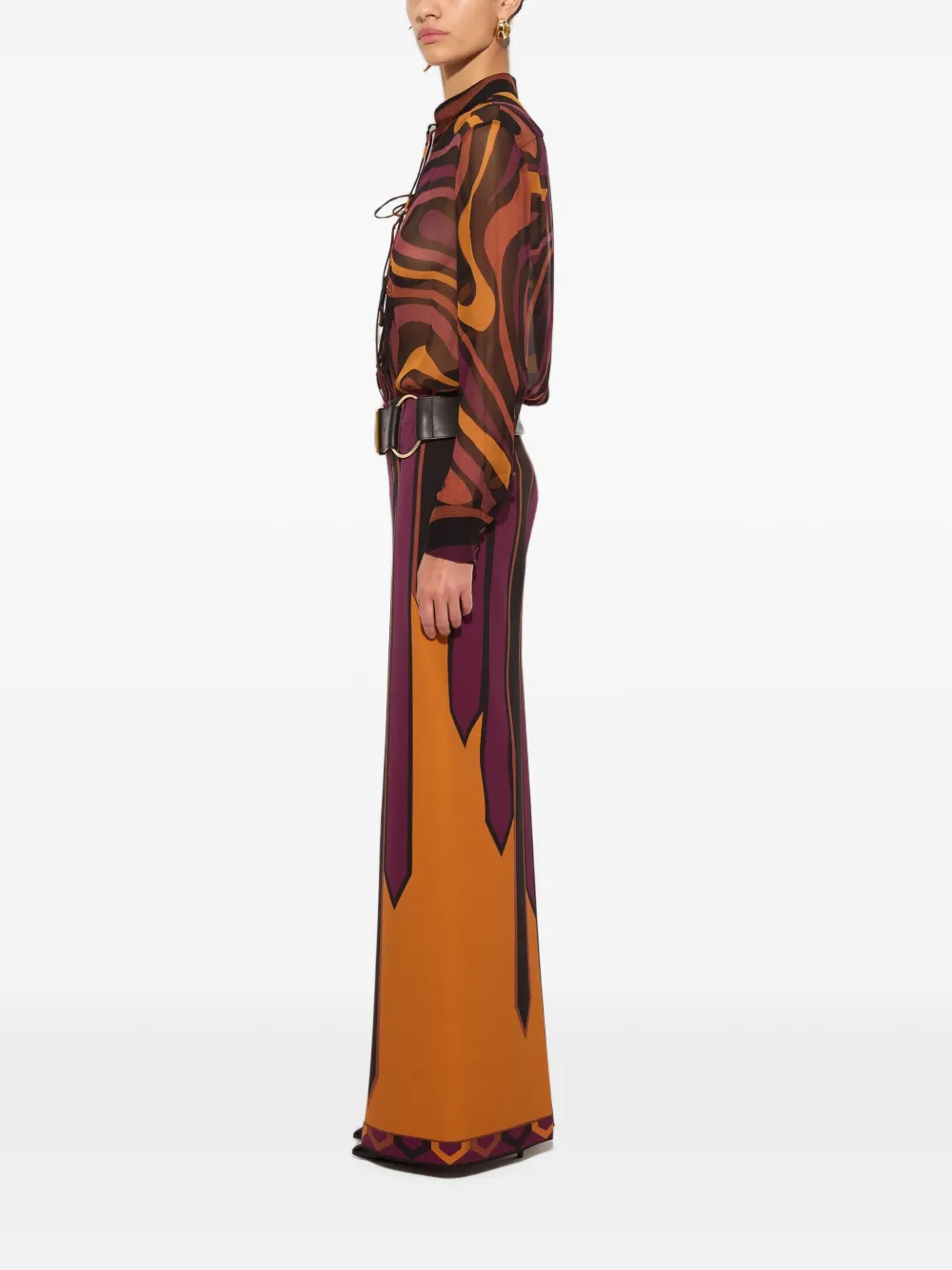 PUCCI Nastri rok met print Oranje