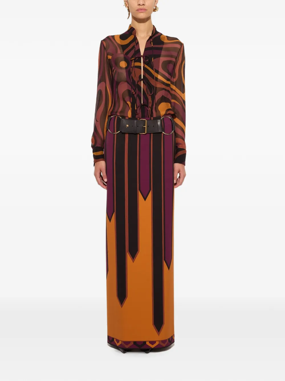 PUCCI Nastri rok met print Oranje