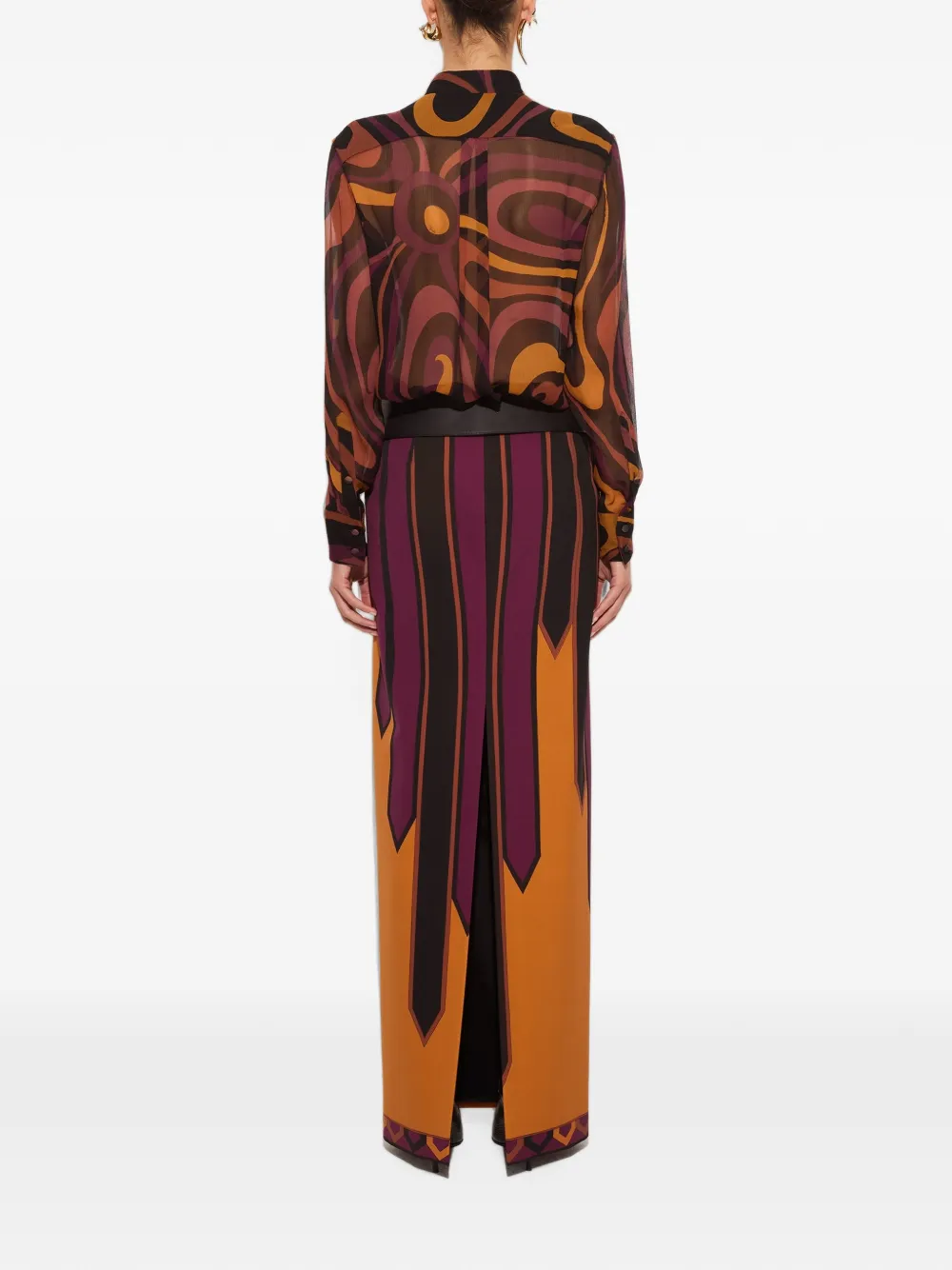 PUCCI Nastri rok met print Oranje