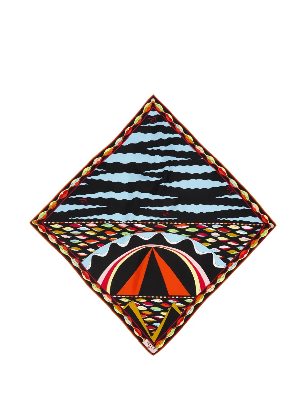 PUCCI mixed print silk scarf · One Size