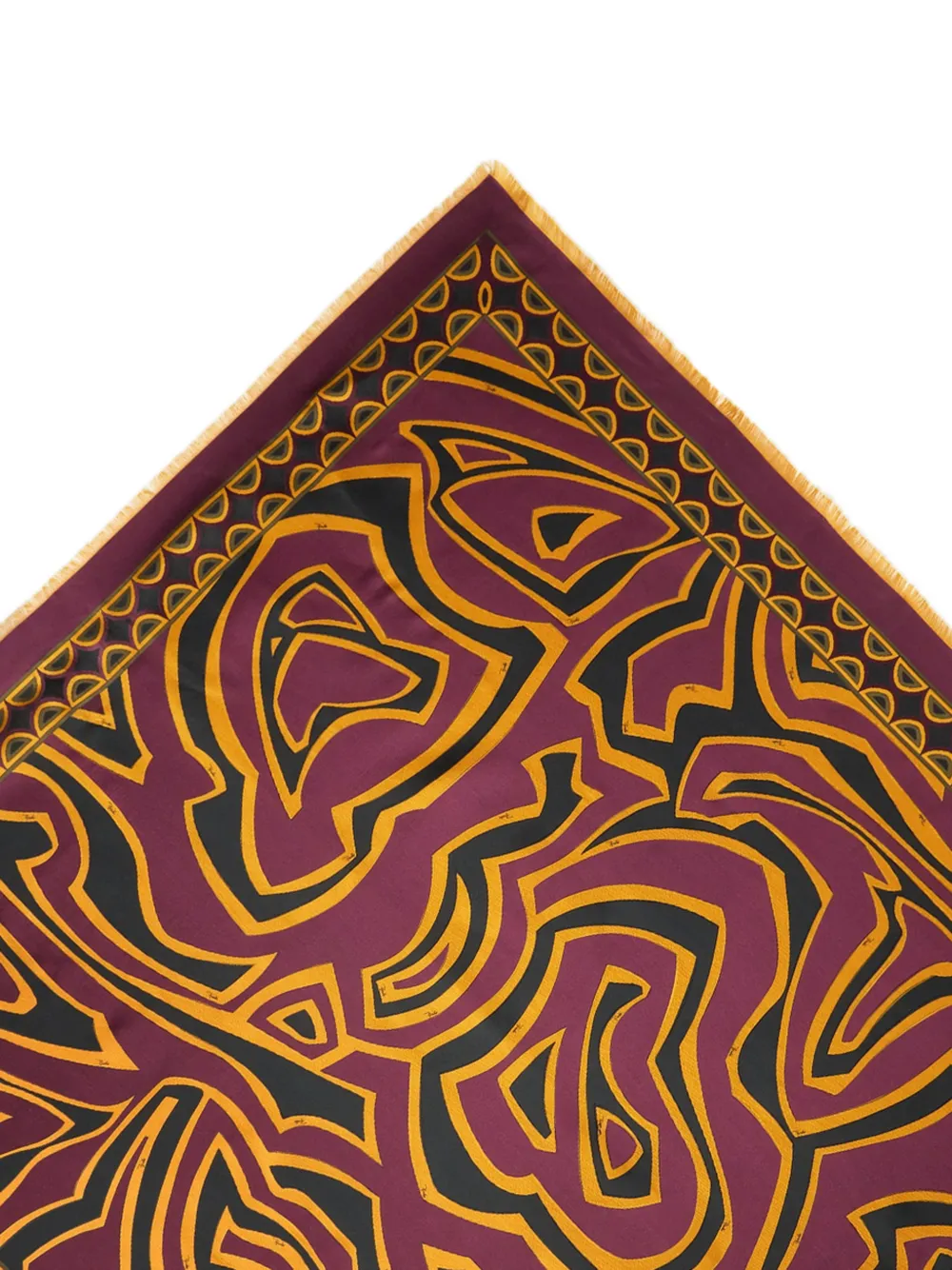 PUCCI Wollen en zijden sjaal met Labirinto-print Rood