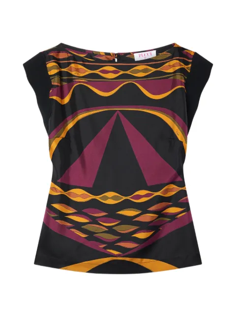 PUCCI Dune print silk top