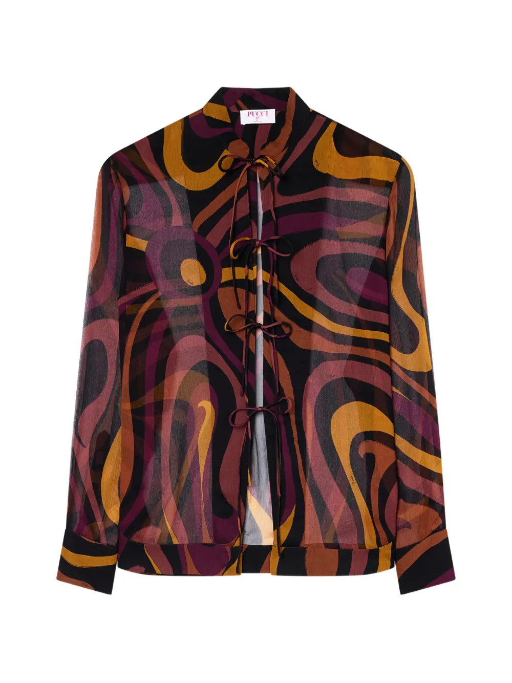PUCCI Marmo-print creponne shirt