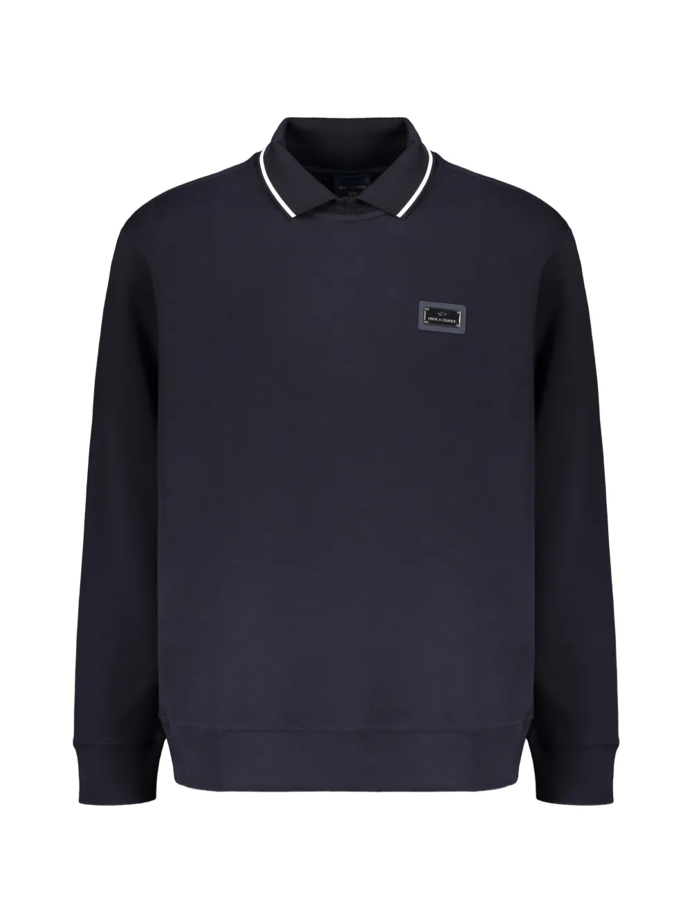 Paul & Shark polo-collar logo-patch sweatshirt