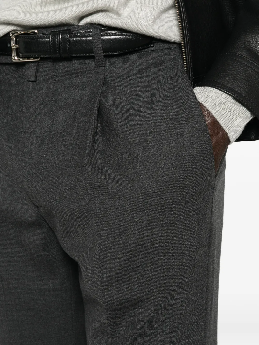 Berwich Geplooide pantalon Grijs