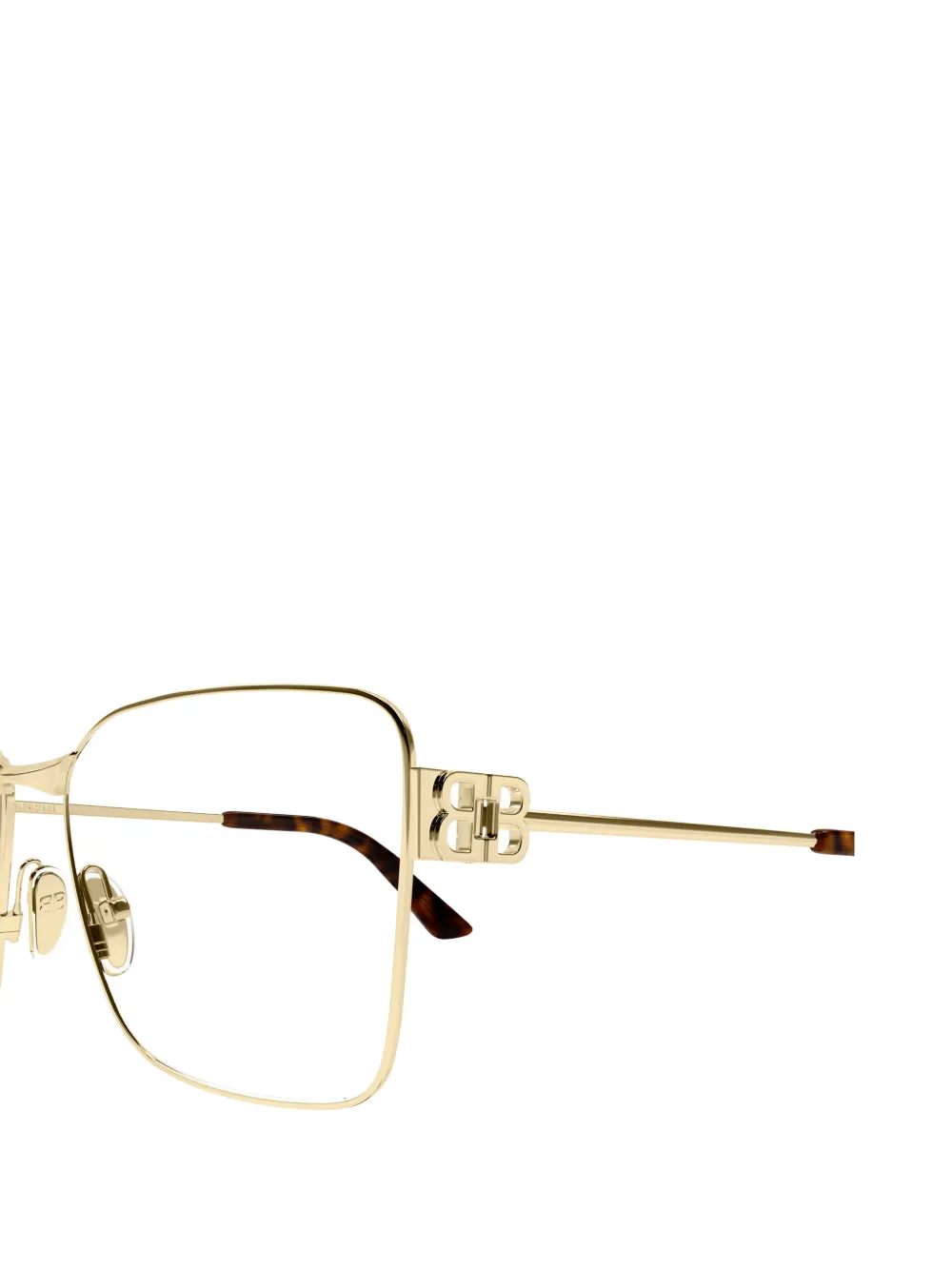 Balenciaga Eyewear Bril met vierkant montuur en BB-logo Goud