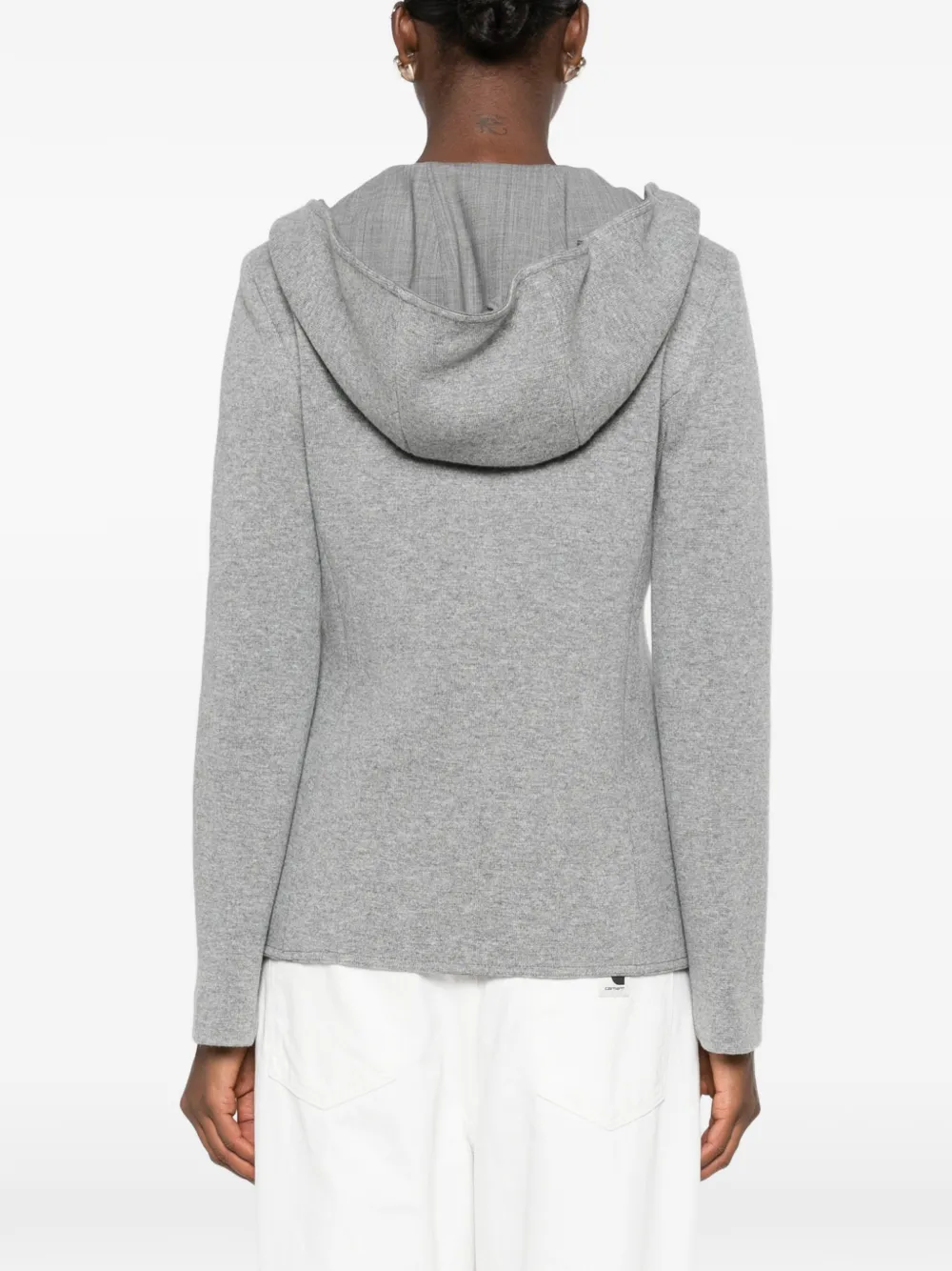 Fabiana Filippi Jack met capuchon en knoopsluiting Grijs