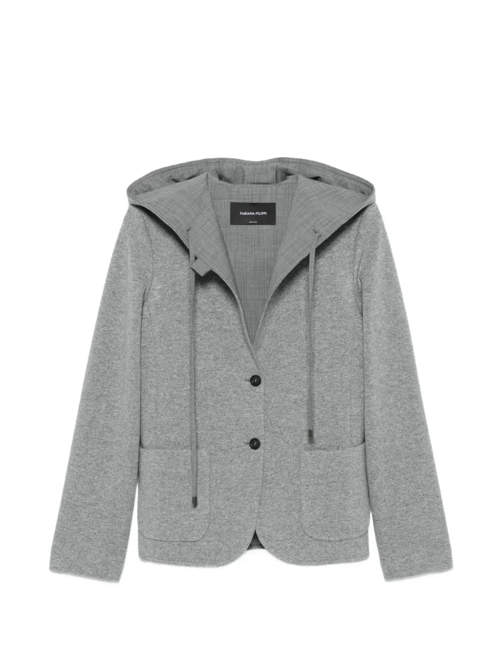 Fabiana Filippi hooded button-fastening jacket