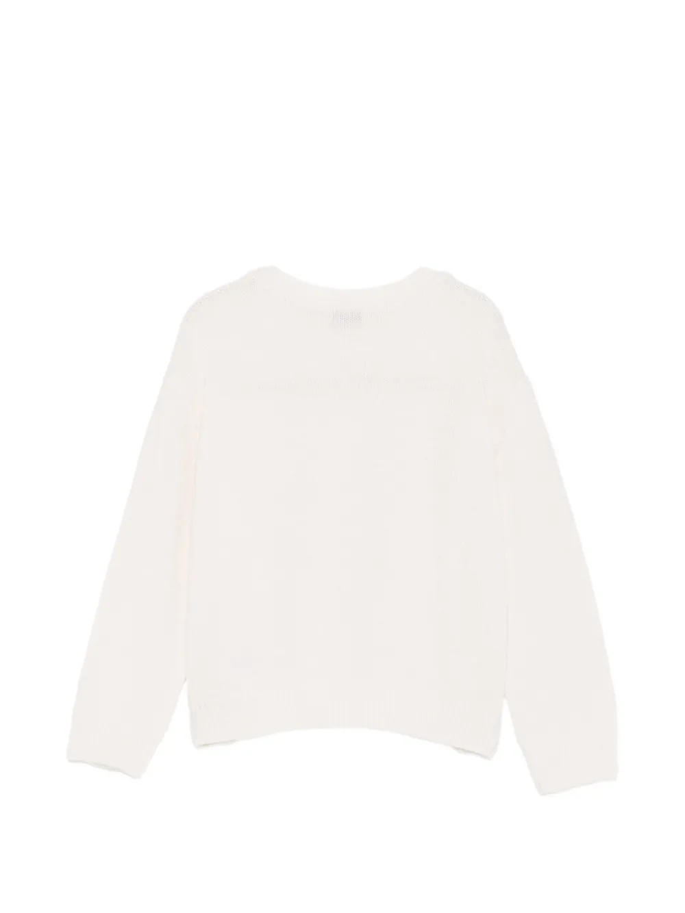Il Gufo fringed star-motif sweater Beige