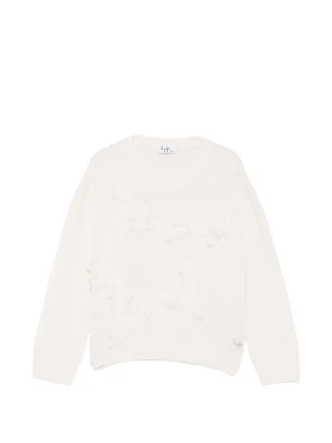 Il Gufo fringed star-motif sweater