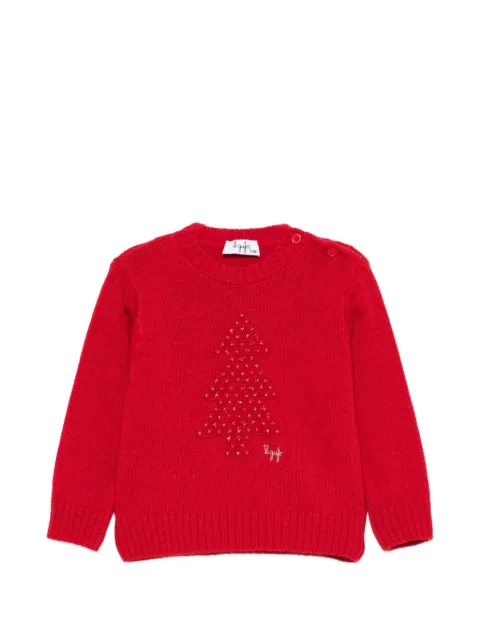 Il Gufo fringed-detailing wool sweater