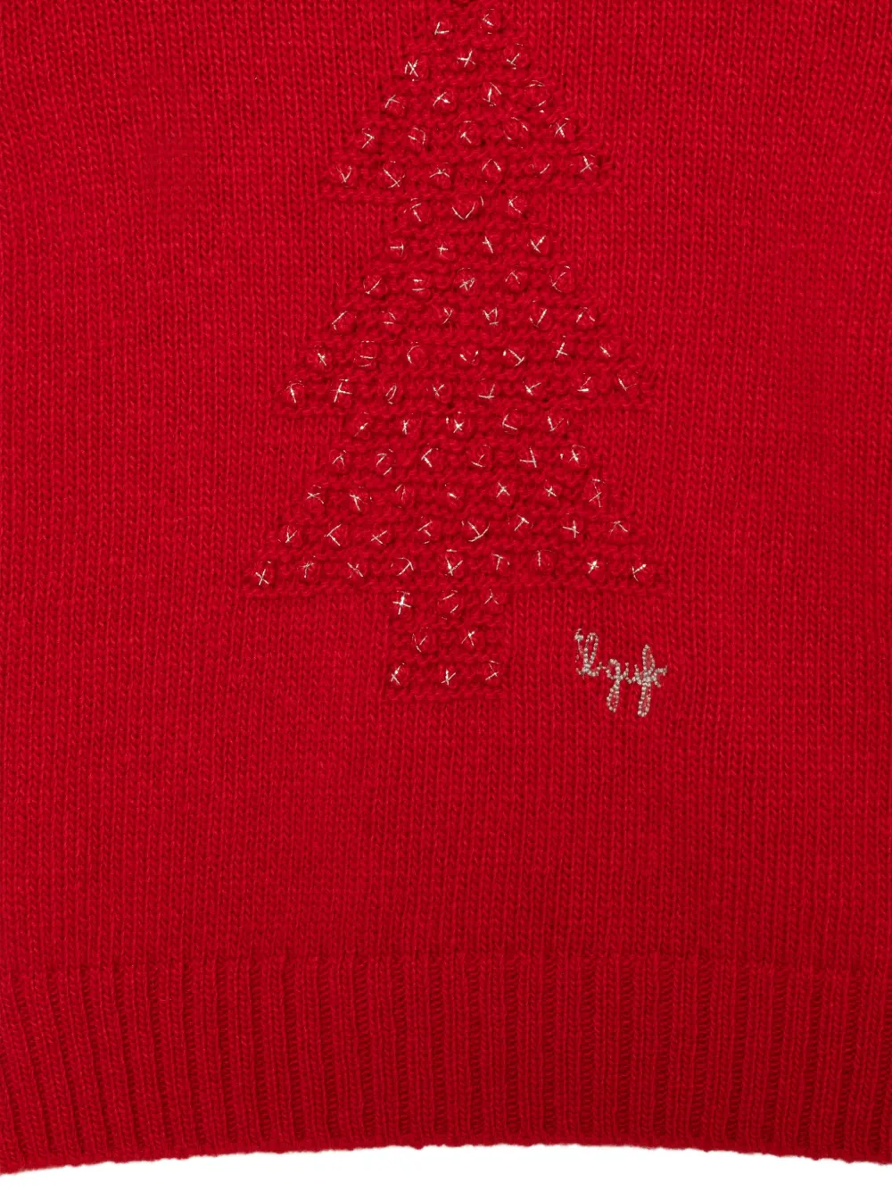 Il Gufo fringed-detailing wool sweater Rood