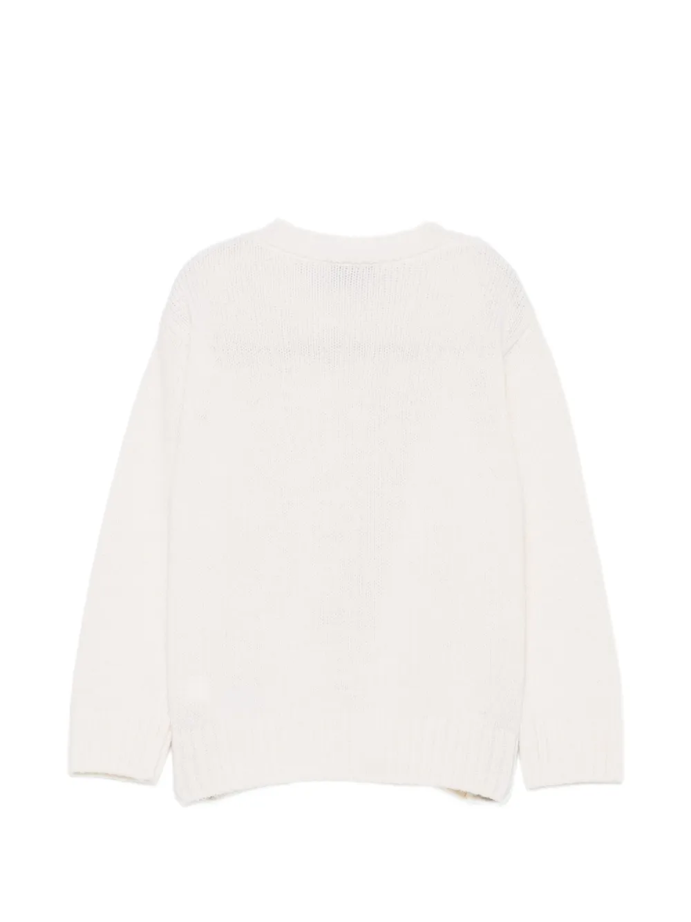 Il Gufo sequin-embellished button-shoulder sweater Beige
