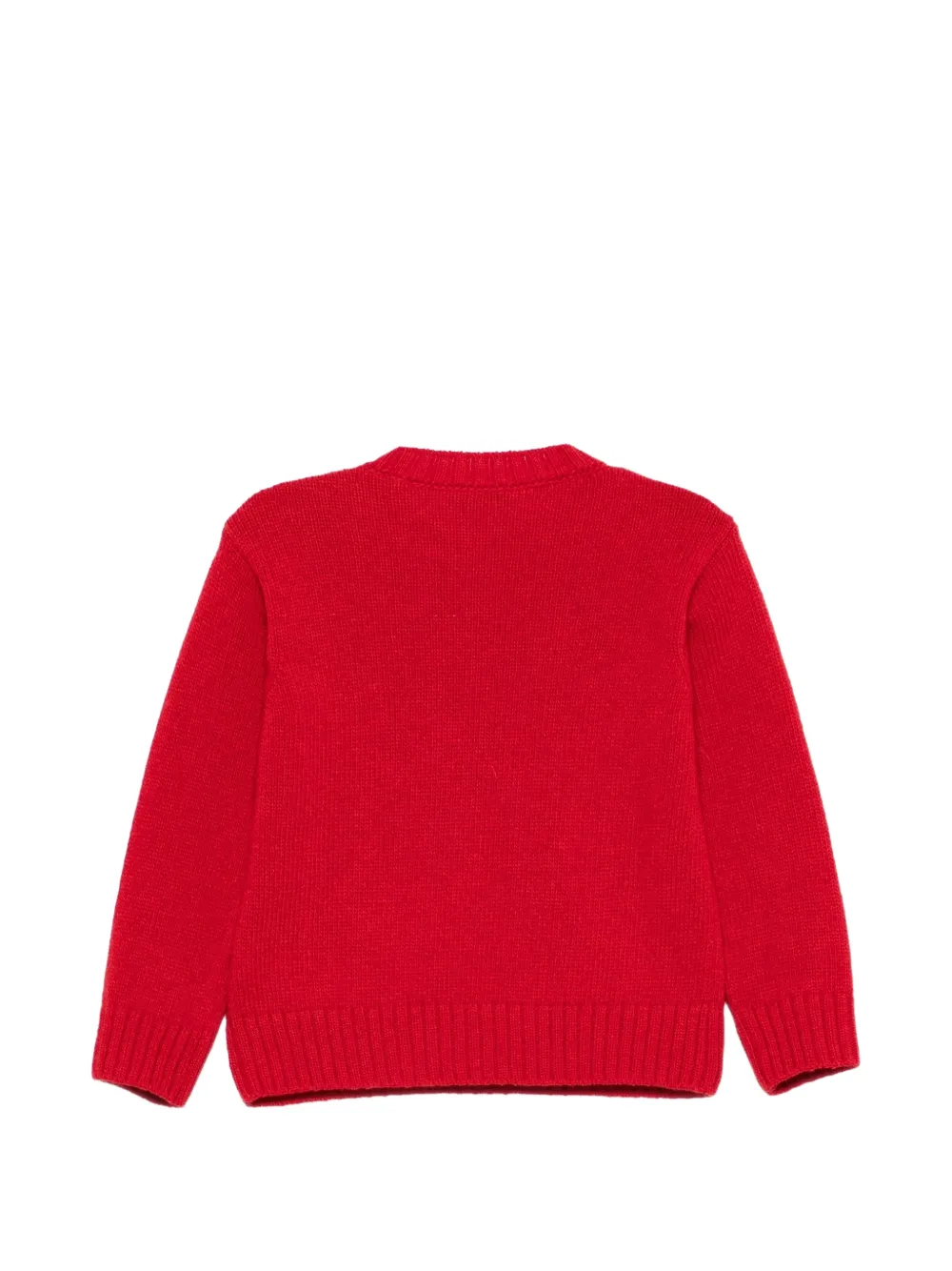 Il Gufo Christmas-tree sweater Rood