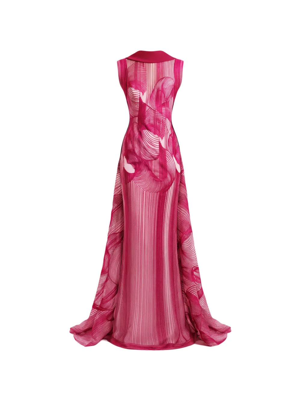 Gemy Maalouf embroidered-pattern floor-length dress - Pink