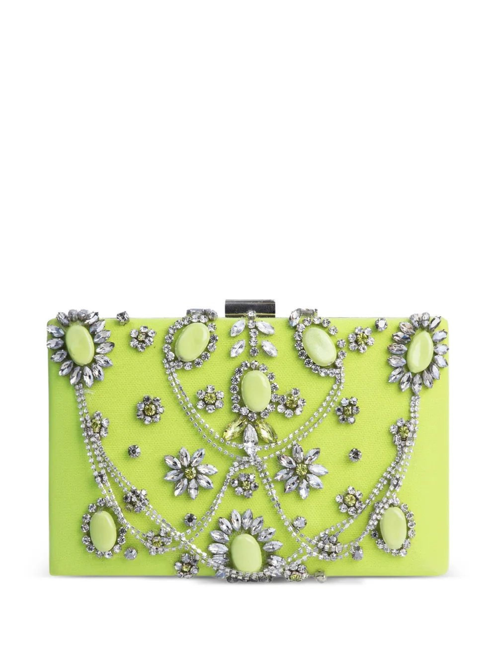 Gemy Maalouf bejeweled box clutch bags - Grün