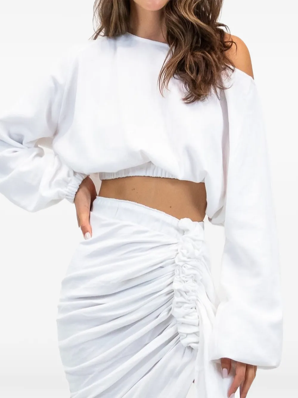 JBQ Malibu off-shoulder top - Bianco