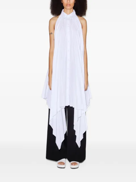 Rosetta Getty pleated asymmetric shirt dress