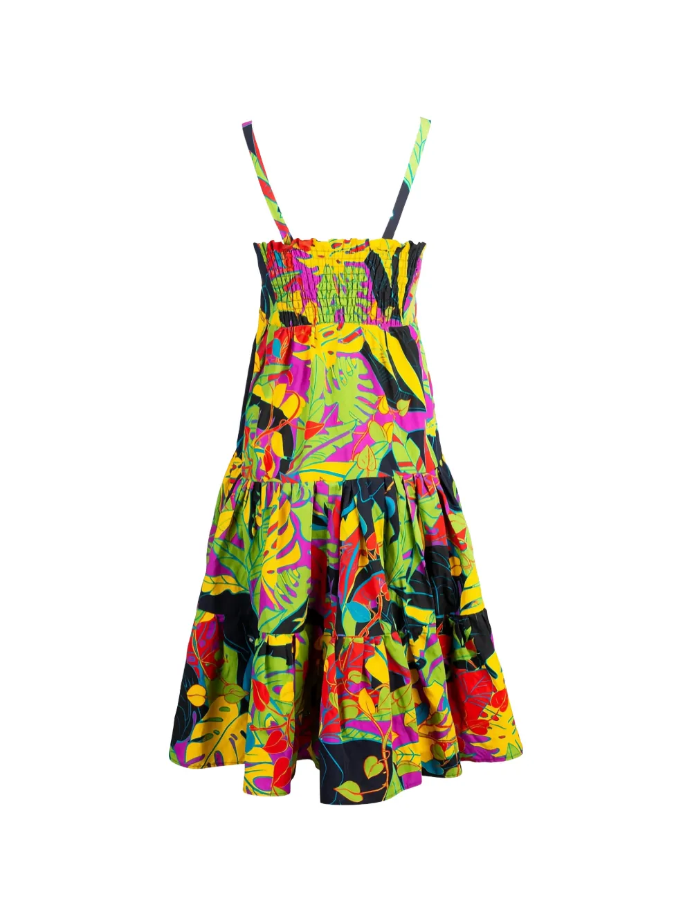 La DoubleJ Bouncy tiered cotton dress - Noir
