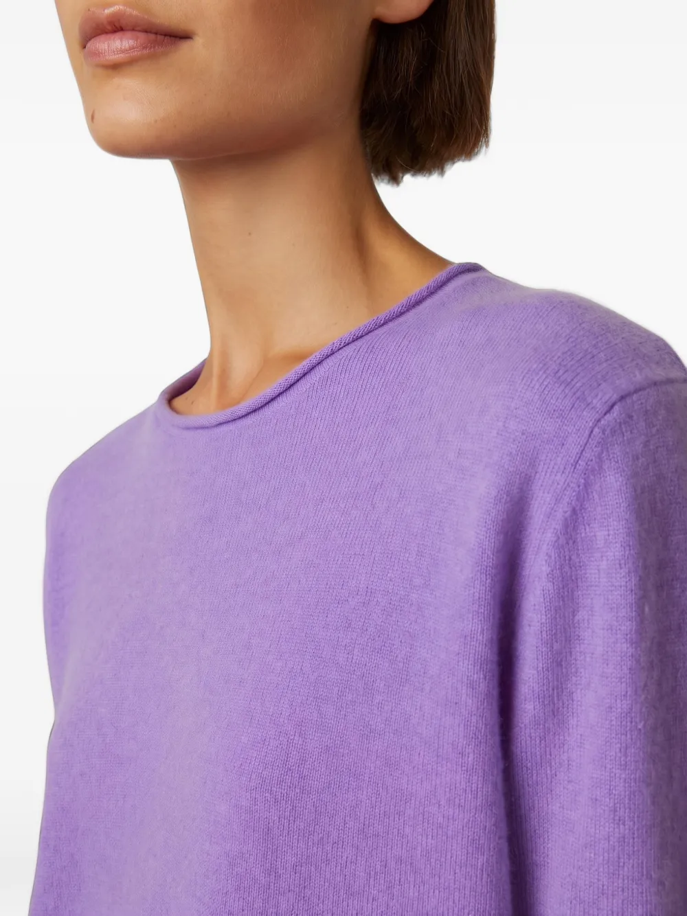 Lisa Yang Ida rolled-edge sweater Paars