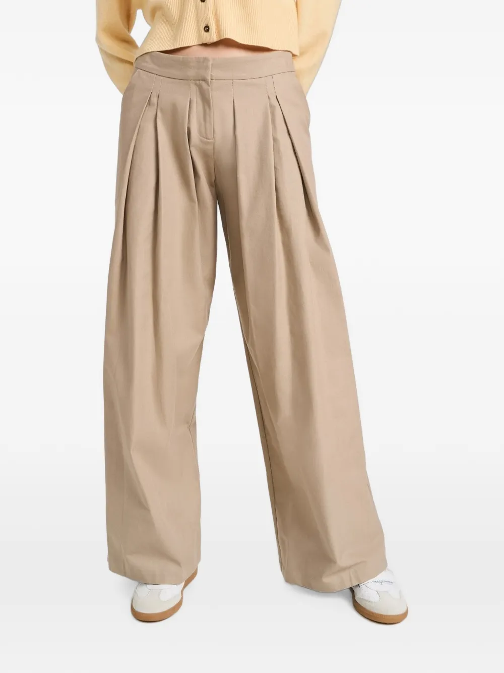 Le Kasha Rum plooibroek Beige