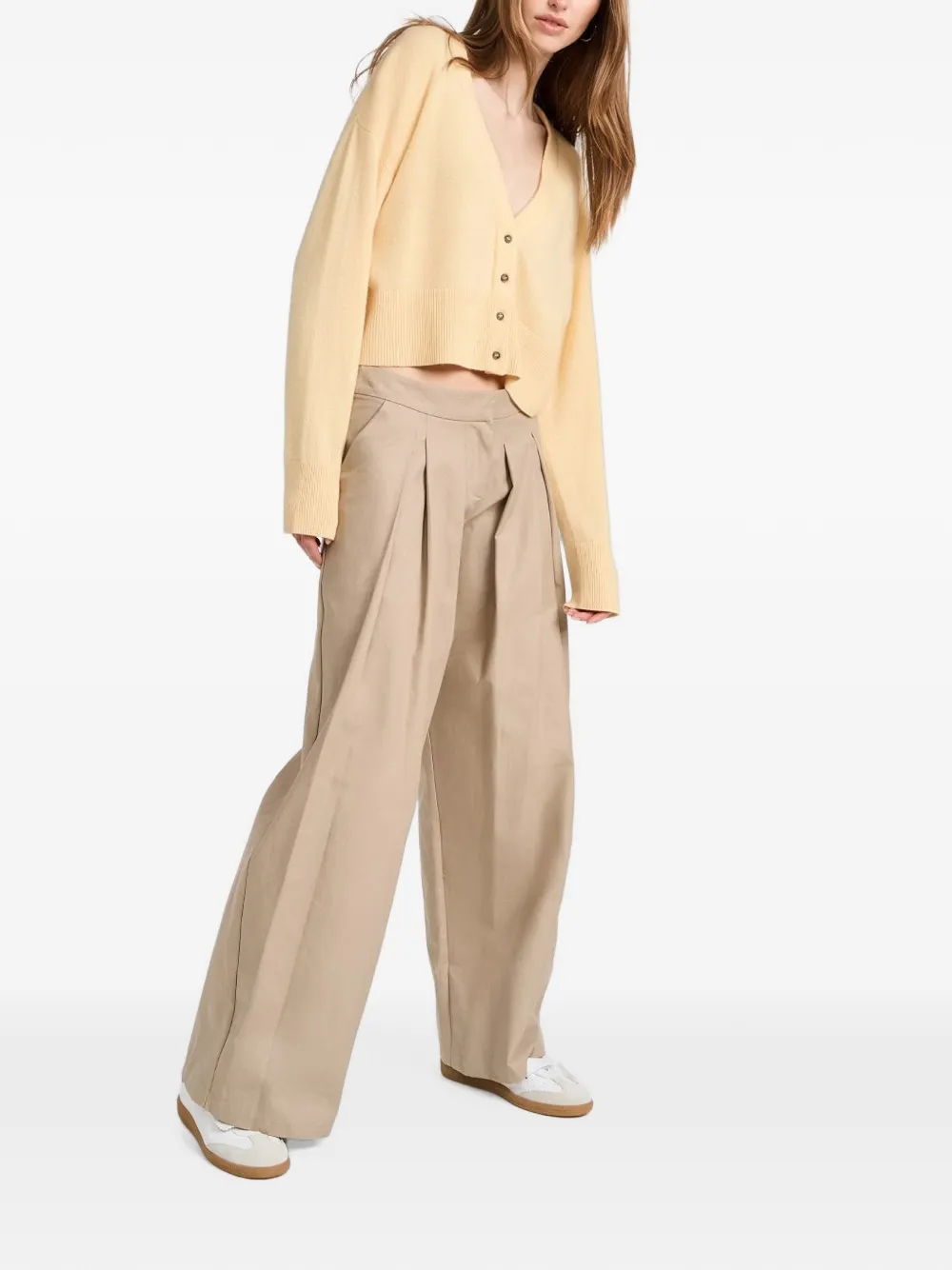 Le Kasha Rum plooibroek Beige