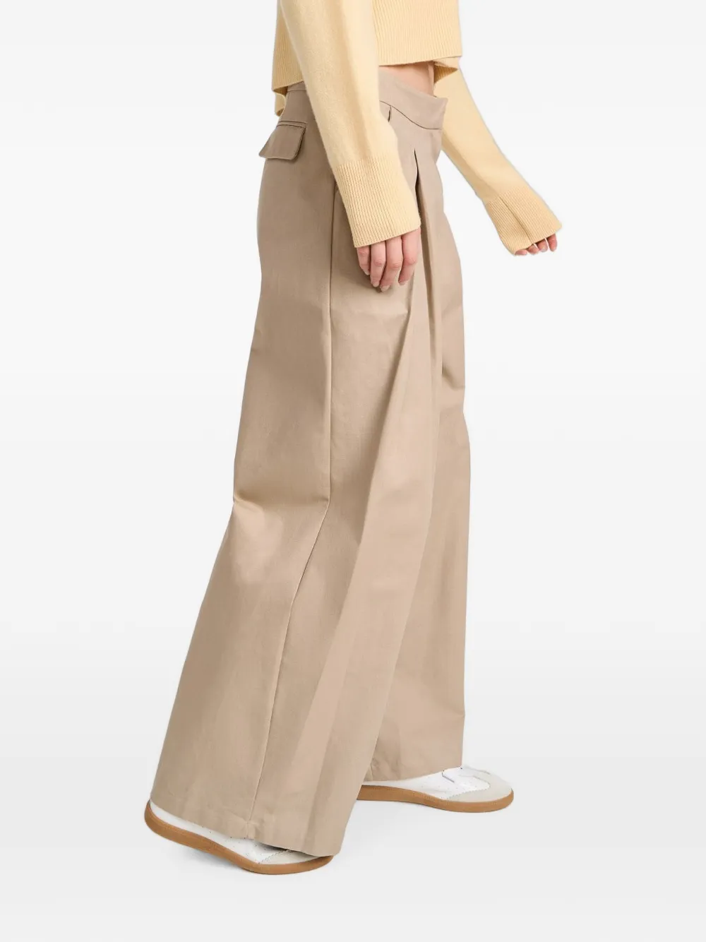 Le Kasha Rum plooibroek Beige