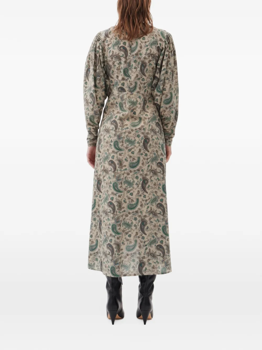 Maria Cher Alicante Belen paisley-print maxi dress Beige