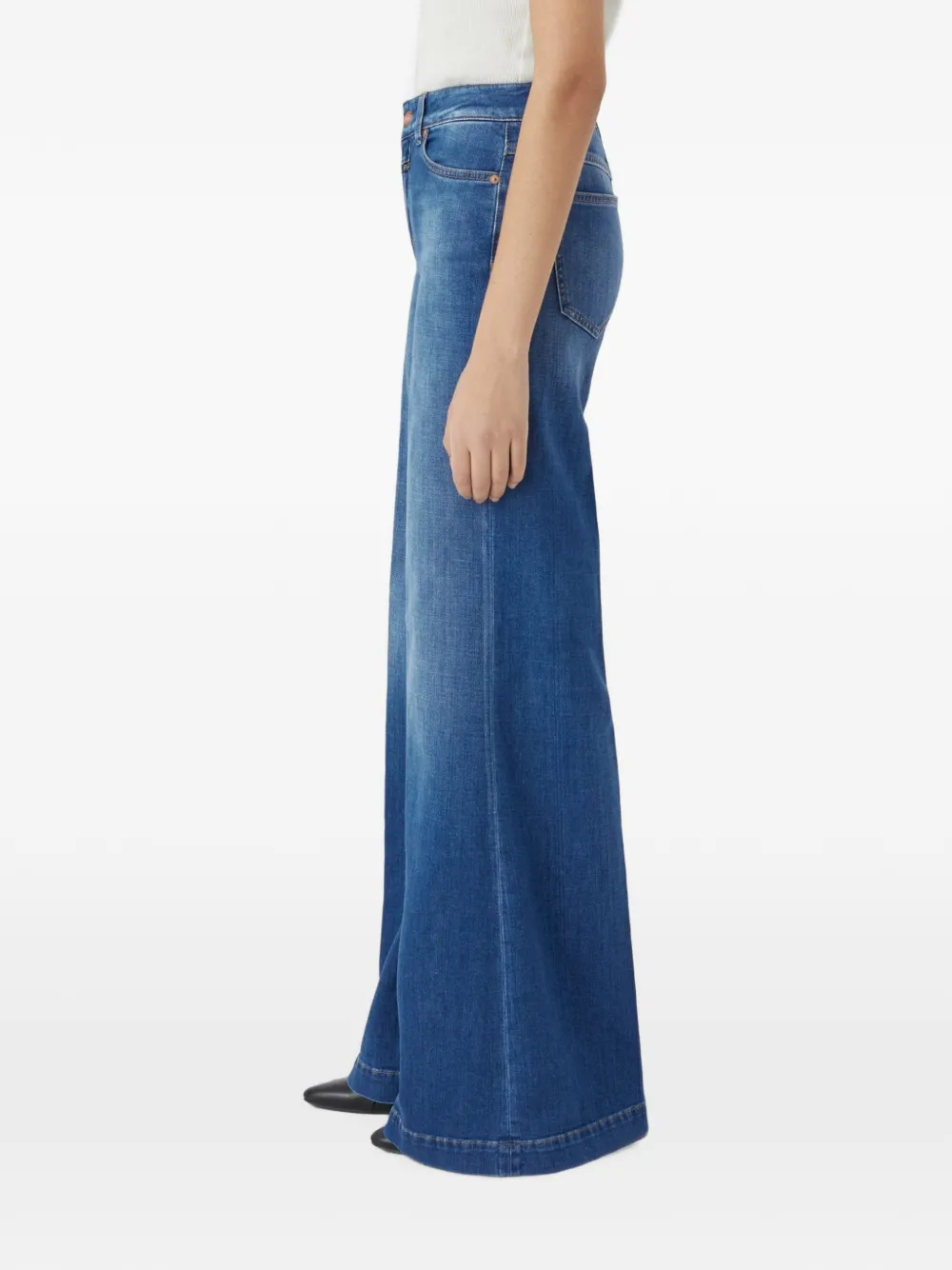 Closed Glow-Up jeans met wijde pijpen Blauw