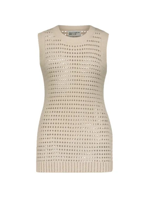 Matthew Bruch knit mesh mini dress