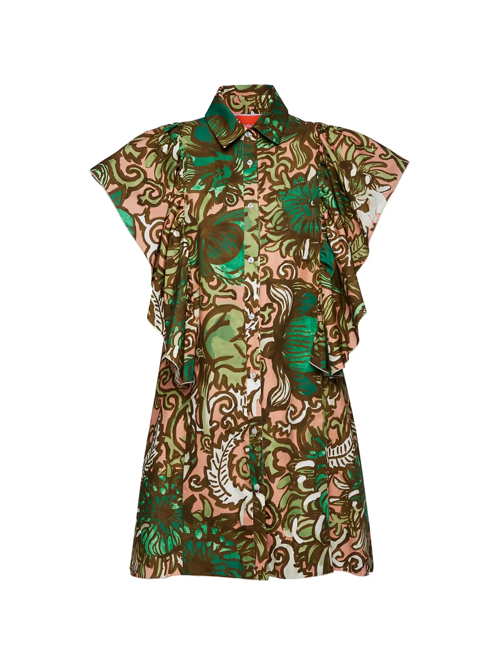 La DoubleJ Scooter ruffled cotton mini dress