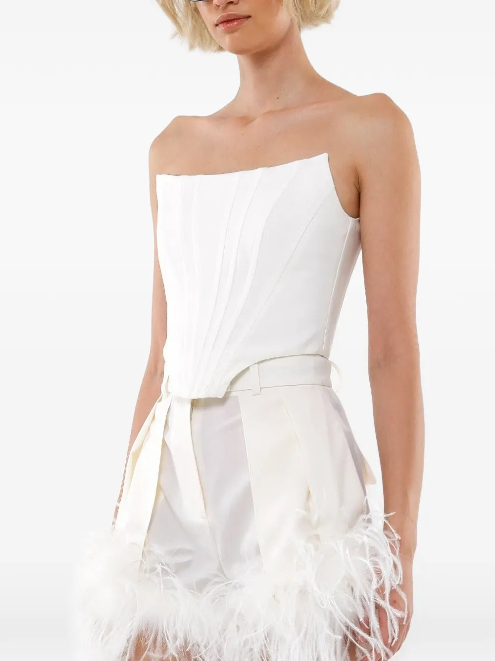 Giuseppe Di Morabito Strapless avondjurk Beige