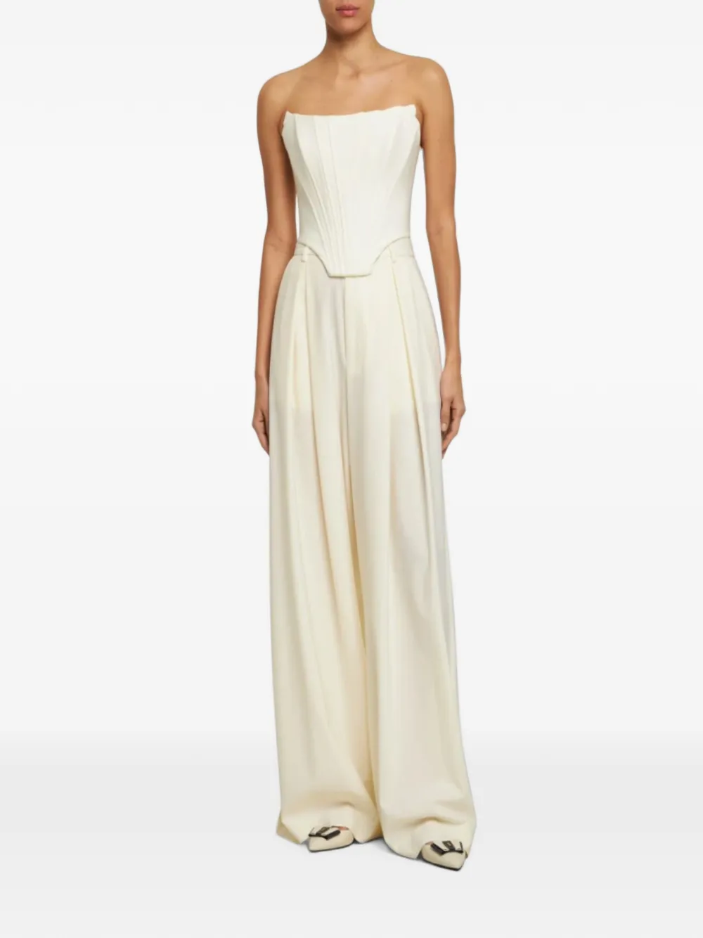 Giuseppe Di Morabito Strapless avondjurk Beige