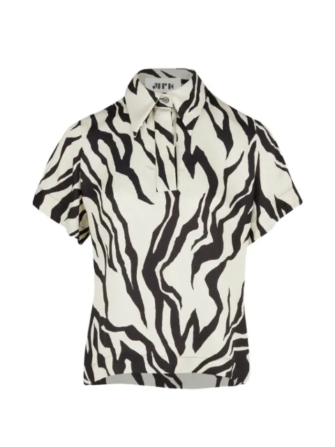 Maison Rabih Kayrouz zebra-print polo shirt