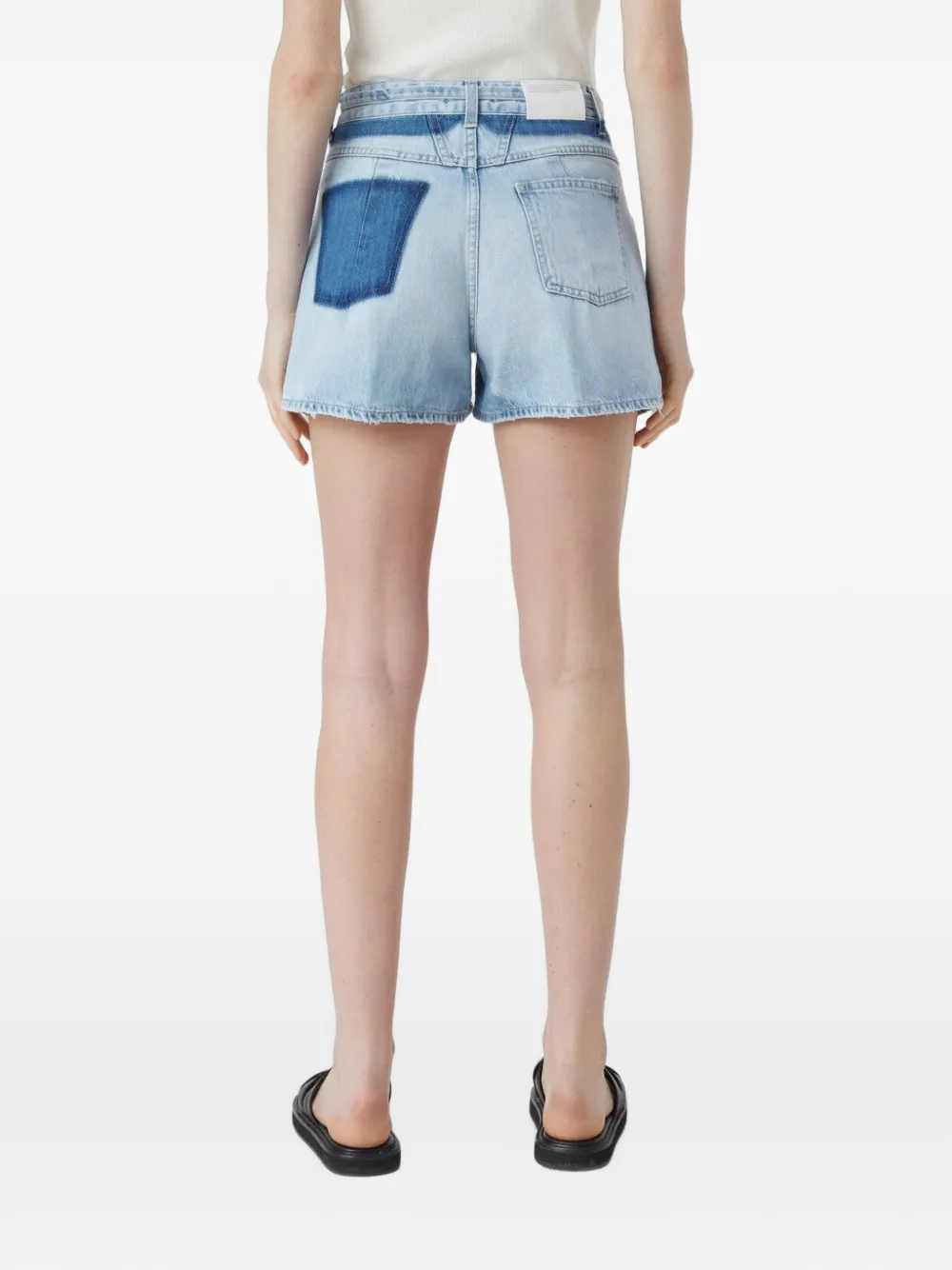 Closed Jocy belt-tie denim shorts Blauw