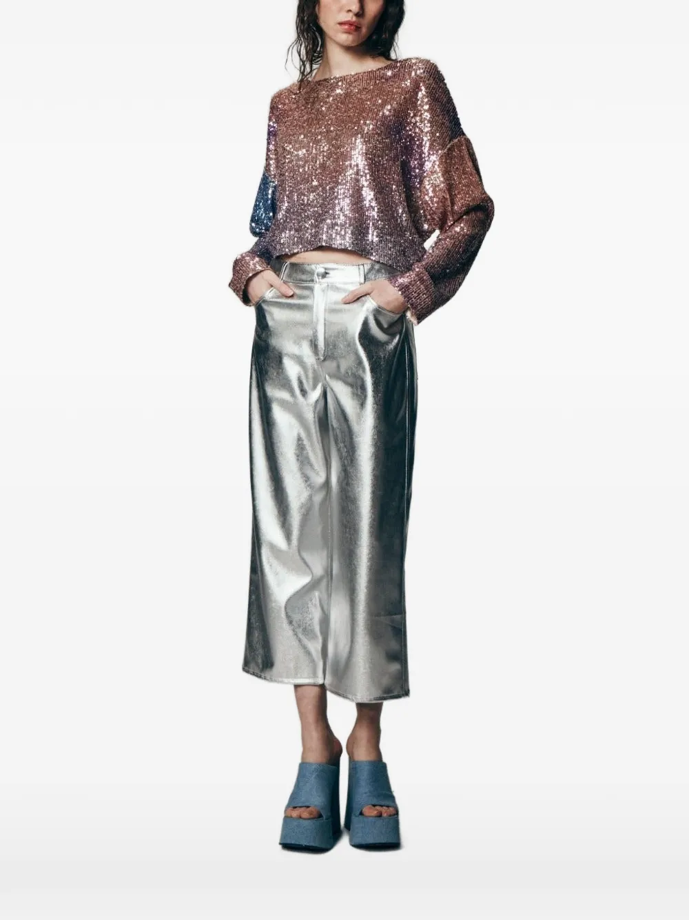 In The Mood For Love Coco Sunset sequin-embellished top