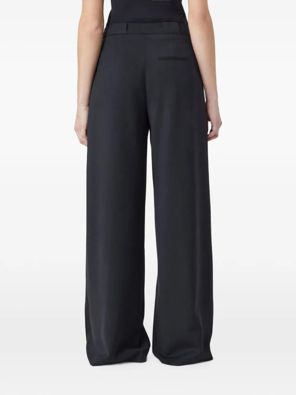 Closed Rylan twill plooibroek Zwart