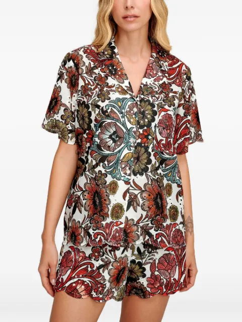 PEARL & CAVIAR Skiathos floral-print shirt
