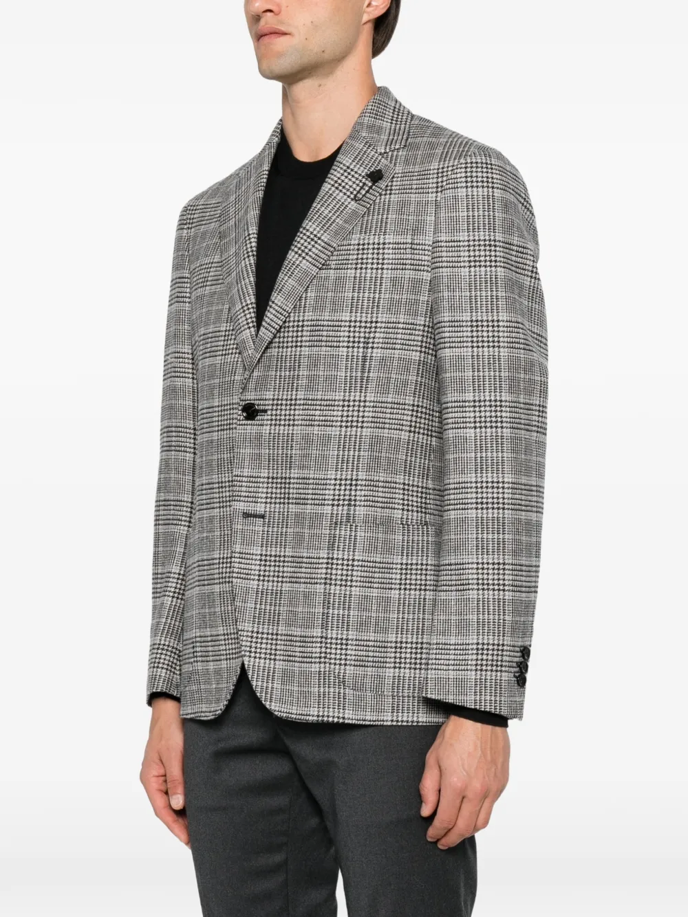 Lardini Prince of Wales check blazer Blauw