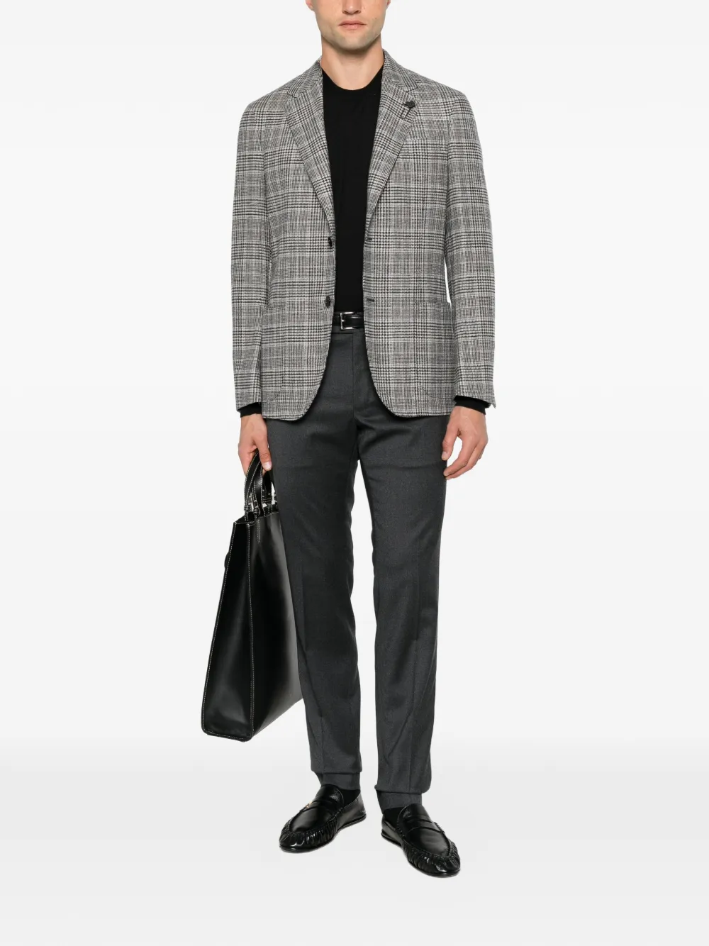 Lardini Prince of Wales check blazer Blauw