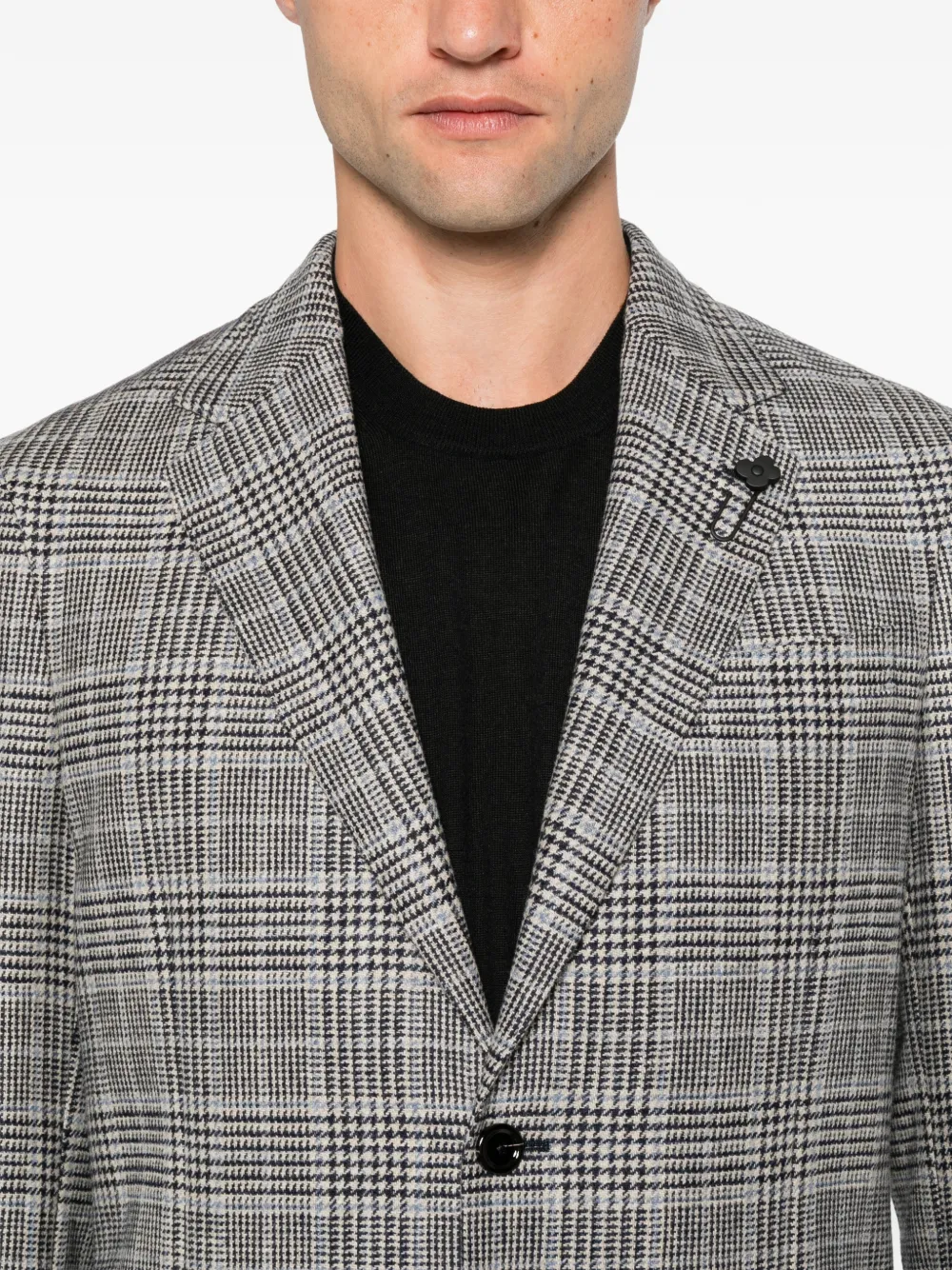 Lardini Prince of Wales check blazer Blauw