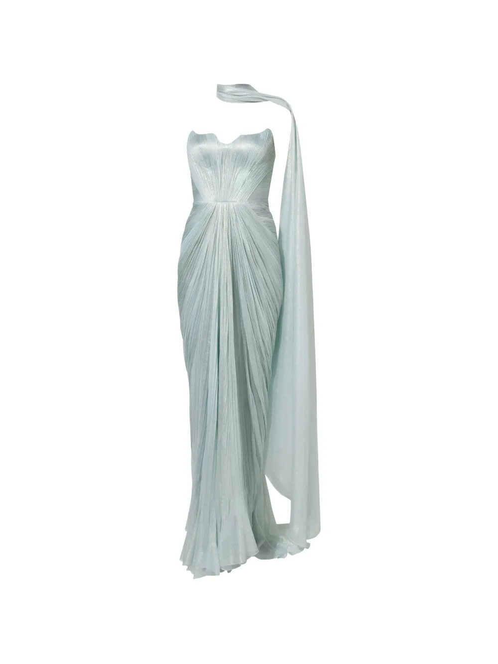 Iris Serban Shany metallic-silk maxi dress