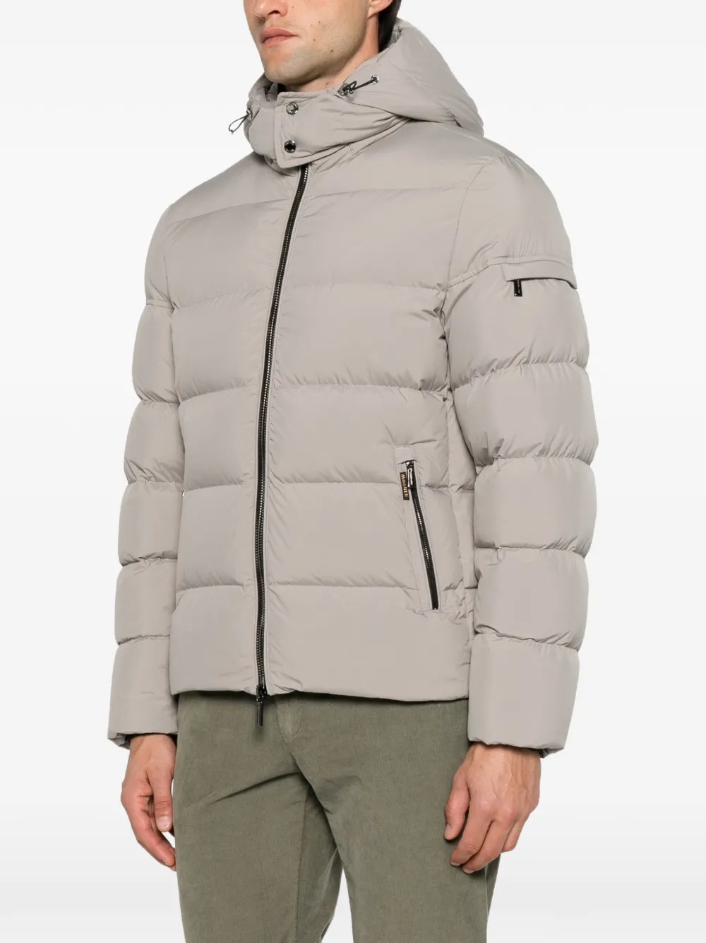 Moorer Brett gewatteerd jack met capuchon Beige