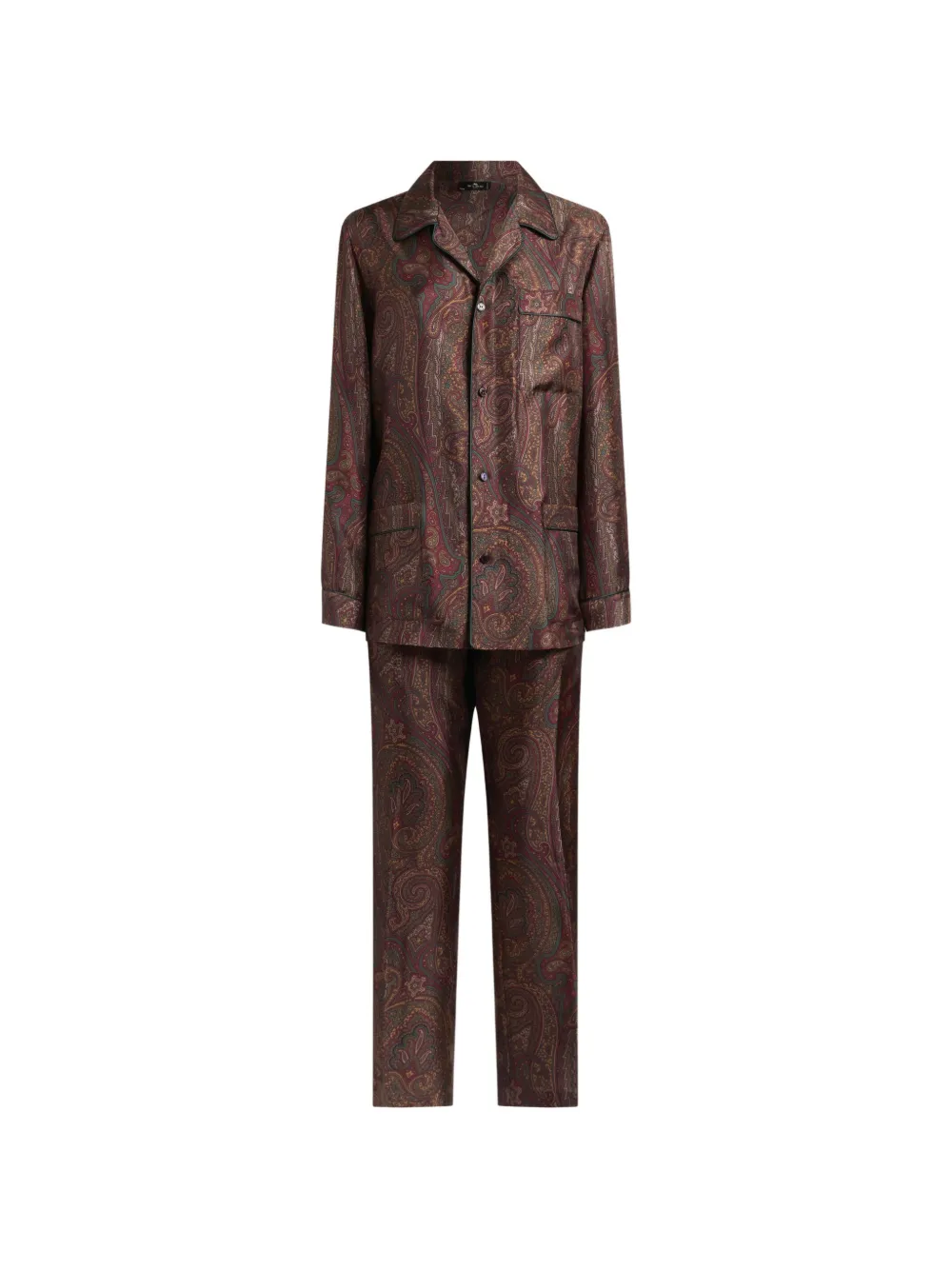 ETRO ensemble pyjama en soie à motif arnica by etro - Rouge