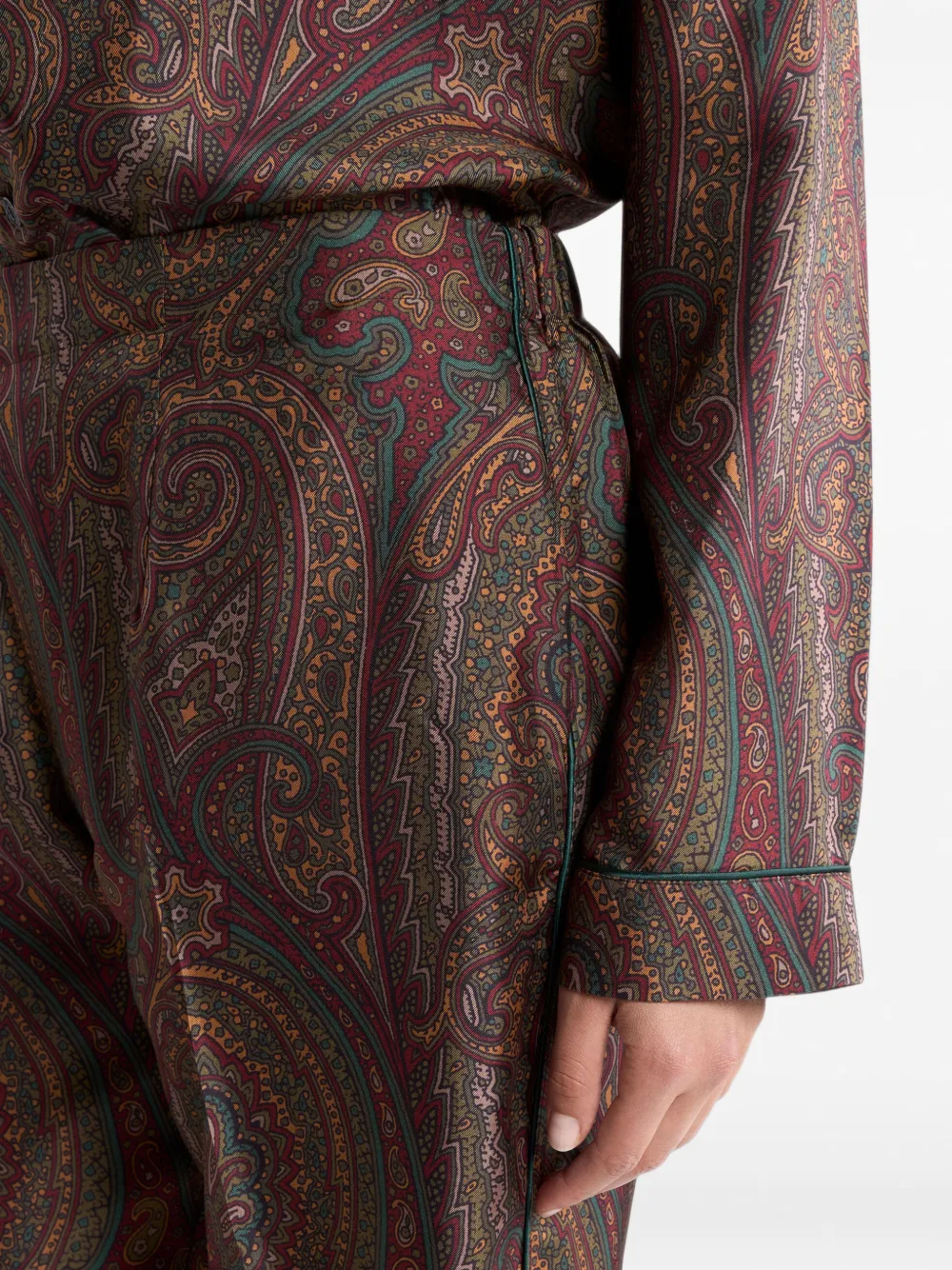 ETRO Zijden pyjama met Arnica by -patroon Rood