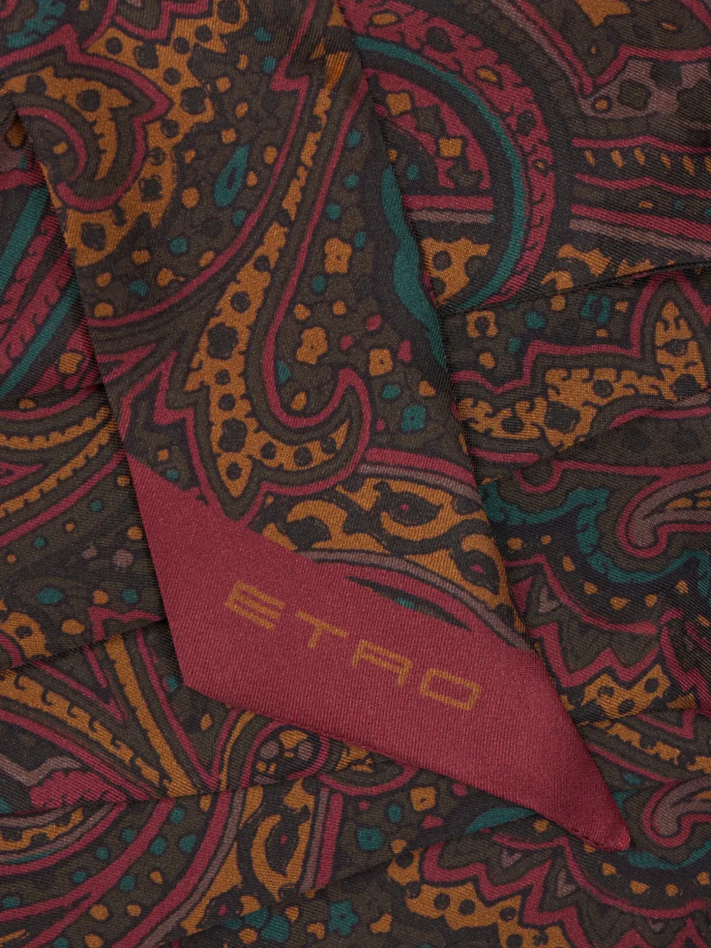 ETRO Zijden paisleyina met Arnica by -patroon Bruin