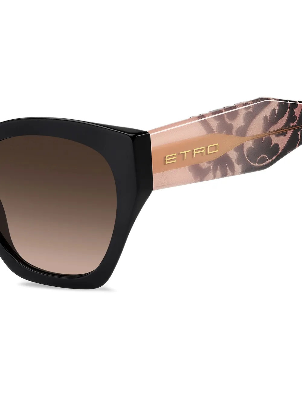 ETRO Zonnebril met paisley-print en cat-eye montuur Zwart