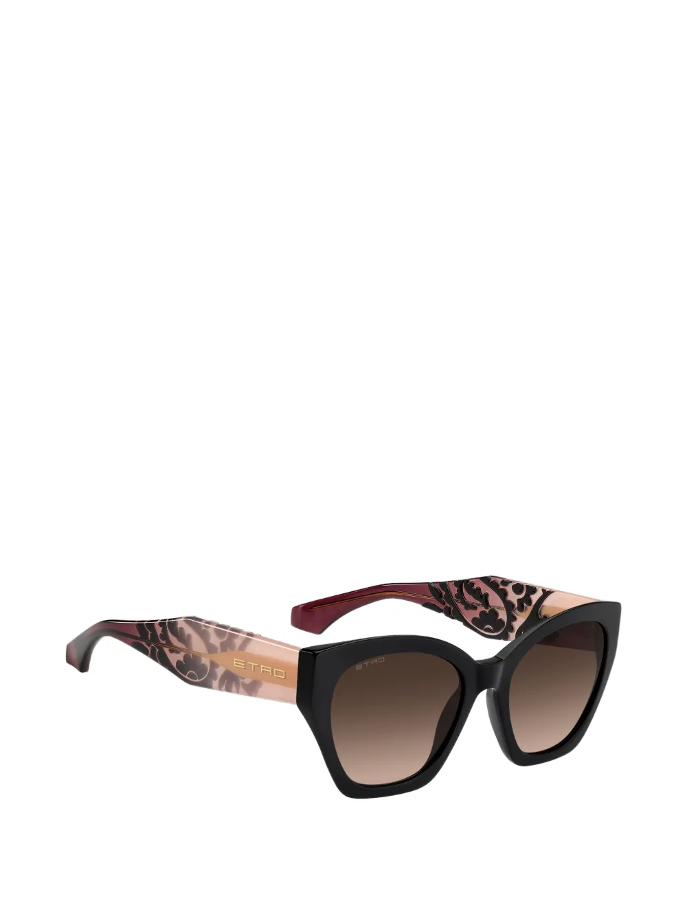 ETRO Zonnebril met paisley-print en cat-eye montuur Zwart